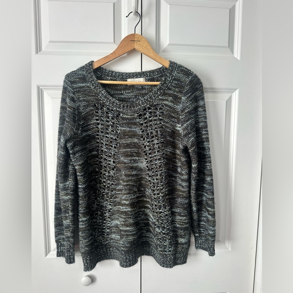 Olive & Oak Marled Knit Sweater XL Textured Cozy Pullover